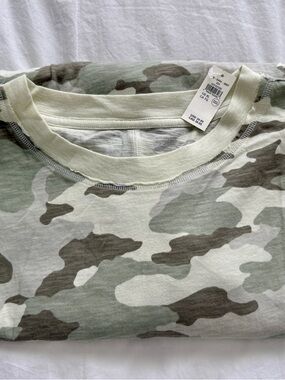 Aerie Camo Crewneck T-Shirt in Green and Khaki